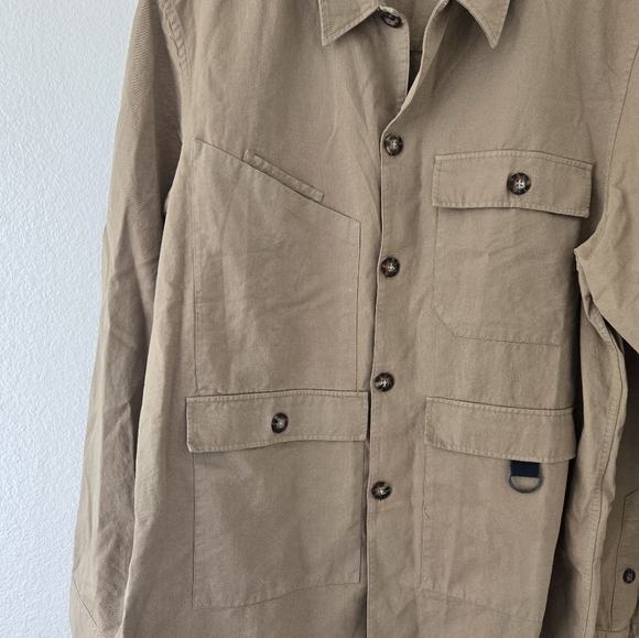 TED BAKER Bikee Multi Pockets Shacket Utility Cargo Military Safari Beige Size 5 - Picture 6 of 16